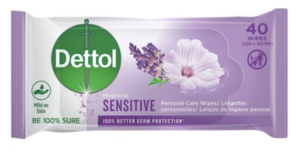 Dettol Person Care Wet Wipes Sensitive 40 Wipes
