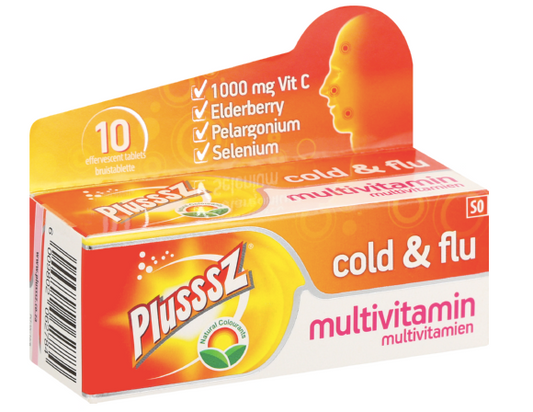 Plusssz Cold & Flu Multivitamin Effervescent - 10 Tablets
